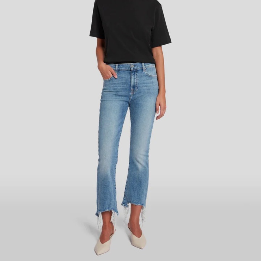 7FAMK high waist slim kick jeans